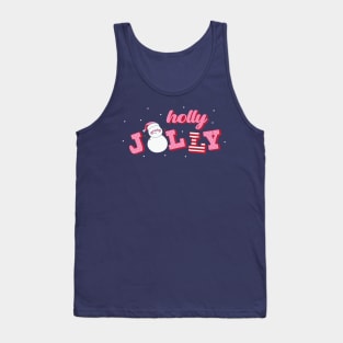 Cute Snowman Holly Jolly Tank Top